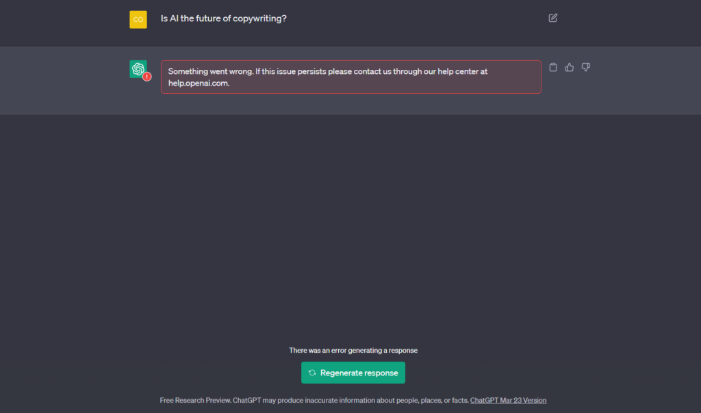 Błędy OpenAi ChatGPT są notoryczne.